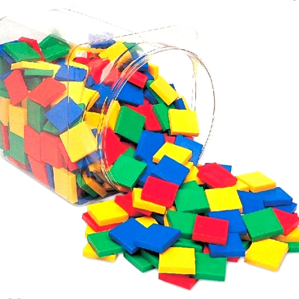 Learning Resources Square Color Tiles, Counting, SortingToy, Set of 400